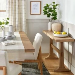 Hearth & Hand W/Magnolia Furniture Pedestal Wood Console Table Natural - Hearth & Hand™ with Magnolia