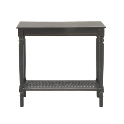 Wood Traditional Rectangular Console Table Black - Olivia & May 6 Wood Traditional Rectangular Console Table Black - Olivia & May - Image 4