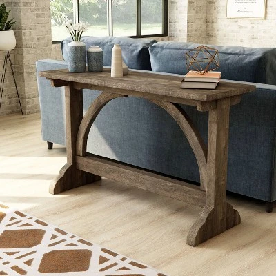 Jobrin Double Pedestal Console Table Reclaimed Oak - miBasics 9 Jobrin Double Pedestal Console Table Reclaimed Oak - miBasics - Image 7