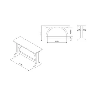 Jobrin Double Pedestal Console Table Reclaimed Oak - miBasics 10 Jobrin Double Pedestal Console Table Reclaimed Oak - miBasics - Image 8