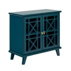 Versatile Fretwork Accent Storage Console - Saracina Home Blue -Console Tables Sales unnamed file 1073