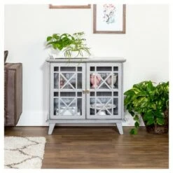 Versatile Fretwork Accent Storage Console - Saracina Home Blue -Console Tables Sales unnamed file 1074