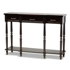 Hallan Wood 3 Drawer Console Table - Baxton Studio White -Console Tables Sales unnamed file 1156