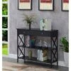Tucson 1 Drawer Console Table with Shelves - Breighton Home Gray/black -Console Tables Sales unnamed file 1265