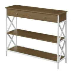 Tucson 1 Drawer Console Table with Shelves - Breighton Home Gray/black -Console Tables Sales unnamed file 1270