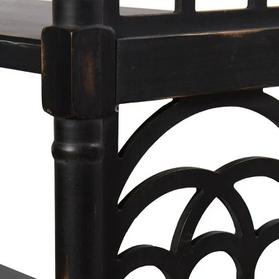 3 Tier Console Table Distressed Black - Stylecraft 6 3 Tier Console Table Distressed Black - Stylecraft - Image 4
