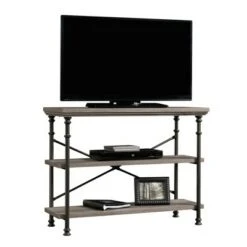 Canal Street Anywhere Console Table with 2 Shelves - Northern Oak - Sauder 23 Canal Street Anywhere Console Table with 2 Shelves - Northern Oak - Sauder -Console Tables Sales unnamed file 1321