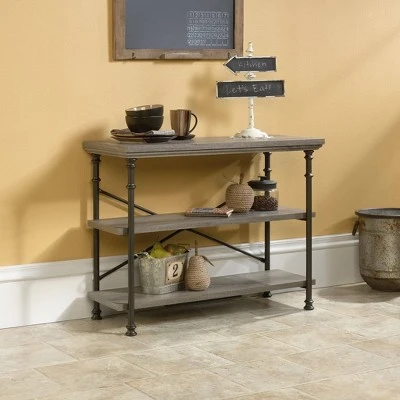 Canal Street Anywhere Console Table with 2 Shelves - Northern Oak - Sauder 12 Canal Street Anywhere Console Table with 2 Shelves - Northern Oak - Sauder - Image 10
