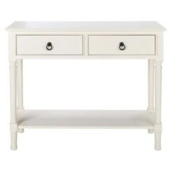 Haines 2 Drawers Console Table - Safavieh White -Console Tables Sales unnamed file 1356