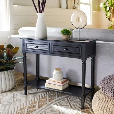 Tate 2 Drawers Console Table - Safavieh Greige 3 Tate 2 Drawers Console Table - Safavieh Greige