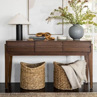 Threshold Designed W/Studio McGee Herriman Wooden Console Table with Drawers - Threshold™ designed with Studio McGee Brown 11 Threshold Designed W/Studio McGee Herriman Wooden Console Table with Drawers - Threshold™ designed with Studio McGee Brown - Image 9