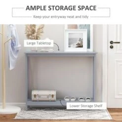 HomCom 2-Tier Bench Sofa Console Table with Underneath Storage Shelf for the Entryway Living Room and Hallway 11 HomCom 2-Tier Bench Sofa Console Table with Underneath Storage Shelf for the Entryway Living Room and Hallway -Console Tables Sales unnamed file 1415
