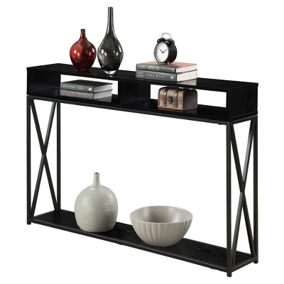 Breighton Home Tucson Deluxe 2 Tier Console Table - Convenience Concepts Weathered Gray/black 3 Breighton Home Tucson Deluxe 2 Tier Console Table - Convenience Concepts Weathered Gray/black