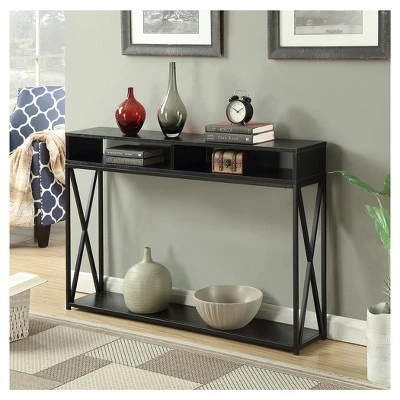 Breighton Home Tucson Deluxe 2 Tier Console Table - Convenience Concepts Weathered Gray/black 4 Breighton Home Tucson Deluxe 2 Tier Console Table - Convenience Concepts Weathered Gray/black - Image 2