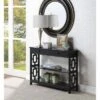 Town Square 1 Drawer Console Table with Shelves - Breighton Home Black