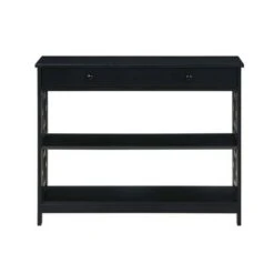 Town Square 1 Drawer Console Table with Shelves - Breighton Home Black -Console Tables Sales unnamed file 1463