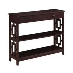 Town Square 1 Drawer Console Table with Shelves - Breighton Home Black -Console Tables Sales unnamed file 1466