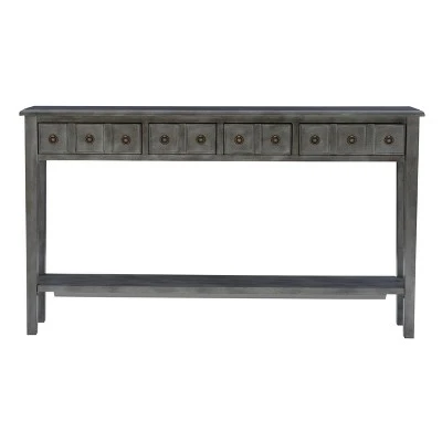 Calinda Long Console Table - Powell Company Distressed Gray 4 Calinda Long Console Table - Powell Company Distressed Gray - Image 2