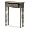 Noemie Country Cottage Farmhouse Finished 1 Drawer Console Table Brown - Baxton Studio -Console Tables Sales unnamed file 1471