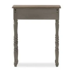 Noemie Country Cottage Farmhouse Finished 1 Drawer Console Table Brown - Baxton Studio -Console Tables Sales unnamed file 1474