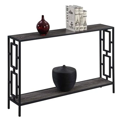 Town Square Metal Frame Console Table - Breighton Home Weathered Gray/black 4 Town Square Metal Frame Console Table - Breighton Home Weathered Gray/black - Image 2