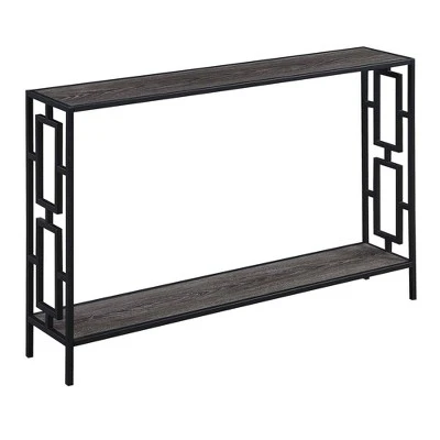 Town Square Metal Frame Console Table - Breighton Home Weathered Gray/black 7 Town Square Metal Frame Console Table - Breighton Home Weathered Gray/black - Image 5