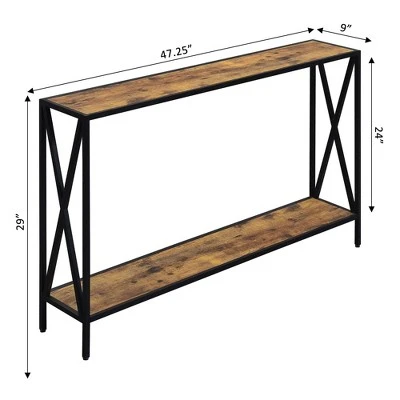 Tucson Console Table - Breighton Home Barnwood/black 6 Tucson Console Table - Breighton Home Barnwood/black - Image 4