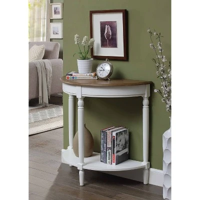 French Country Entryway Table Driftwood Top/White - Breighton Home 4 French Country Entryway Table Driftwood Top/White - Breighton Home - Image 2