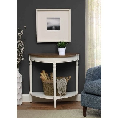 French Country Entryway Table Driftwood Top/White - Breighton Home 5 French Country Entryway Table Driftwood Top/White - Breighton Home - Image 3