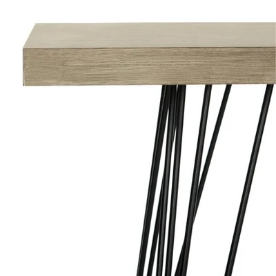 Etro Mid-Century Console Table - Light Brown & Black - Safavieh 7 Etro Mid-Century Console Table - Light Brown & Black - Safavieh - Image 5