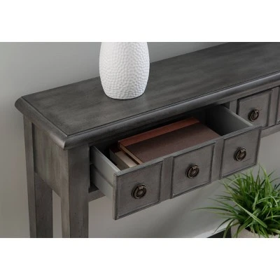 Calinda Long Console Table - Powell Company Distressed Gray 13 Calinda Long Console Table - Powell Company Distressed Gray - Image 11