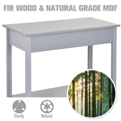 HOMCOM Console Table Industrial Desk with Drawer Bottom Shelf & Large Tabletop for Pictures Great for the Entryway 5 HOMCOM Console Table Industrial Desk with Drawer Bottom Shelf & Large Tabletop for Pictures Great for the Entryway - Image 3