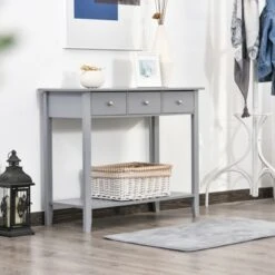 HOMCOM Console Table Industrial Desk with Drawer Bottom Shelf & Large Tabletop for Pictures Great for the Entryway 18 HOMCOM Console Table Industrial Desk with Drawer Bottom Shelf & Large Tabletop for Pictures Great for the Entryway -Console Tables Sales unnamed file 1569