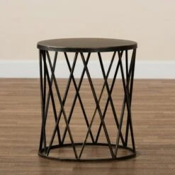 Finnick Antique Metal End Table Black - Baxton Studio 11 Finnick Antique Metal End Table Black - Baxton Studio -Console Tables Sales unnamed file 1584