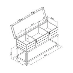 Millan Trunk Style Sofa Table Vintage Walnut - HOMES: Inside + Out 7 Millan Trunk Style Sofa Table Vintage Walnut - HOMES: Inside + Out -Console Tables Sales unnamed file 1600