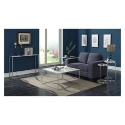 Gold Coast Faux Marble Console Table Faux Marble/Silver - Breighton Home -Console Tables Sales unnamed file 1603