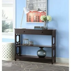 Omega 1 Drawer Console Table Espresso - Breighton Home -Console Tables Sales unnamed file 1609