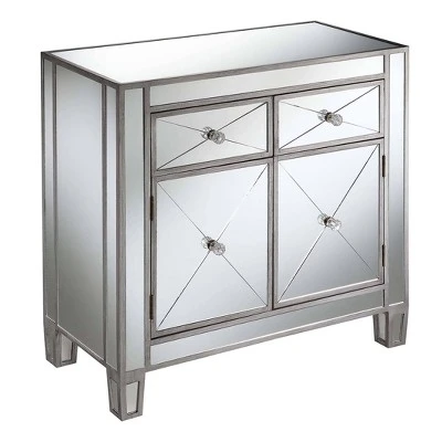 Breighton Home Gold Coast Vineyard 2 Drawer Mirrored Hall Table - Johar Furniture Silver 6 Breighton Home Gold Coast Vineyard 2 Drawer Mirrored Hall Table - Johar Furniture Silver - Image 4