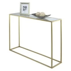 Breighton Home Gold Coast Bar Hall Table - Johar Furniture Chrome