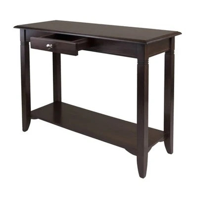 Nolan Console Table with Drawer Cappuccino - Winsome 3 Nolan Console Table with Drawer Cappuccino - Winsome