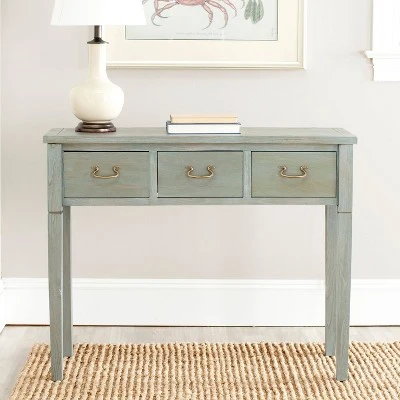 Cindy Console with Storage Drawers French Gray - Safavieh 3 Cindy Console with Storage Drawers French Gray - Safavieh