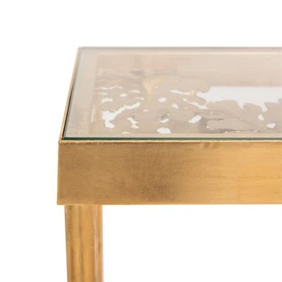 Leilani Palm Leaf Console Table Gold Leaf - Safavieh 8 Leilani Palm Leaf Console Table Gold Leaf - Safavieh - Image 6