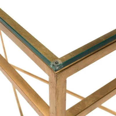 Baumgarten Glass Console Table Gold - Safavieh 7 Baumgarten Glass Console Table Gold - Safavieh - Image 5