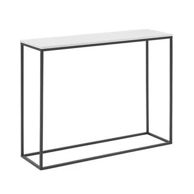Owen Urban Box Frame Entryway Table - Saracina Home White/black 8 Owen Urban Box Frame Entryway Table - Saracina Home White/black - Image 6