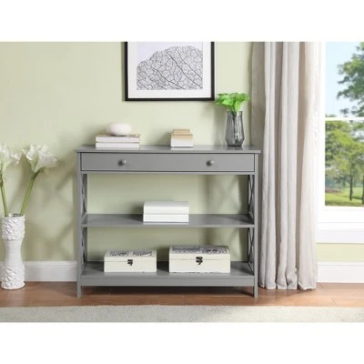 31.5" Oxford 1 Drawer Console Table Gray - Breighton Home 7 31.5" Oxford 1 Drawer Console Table Gray - Breighton Home - Image 5