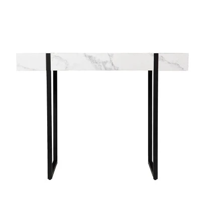 Wennan Modern Faux Marble Console Table Black/White - Aiden Lane 4 Wennan Modern Faux Marble Console Table Black/White - Aiden Lane - Image 2