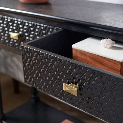 Halton 2 Drawers Console Table - Safavieh Brown 4 Halton 2 Drawers Console Table - Safavieh Brown - Image 2