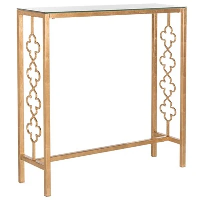 Jovanna Console Table - Gold / Clear - Safavieh 4 Jovanna Console Table - Gold / Clear - Safavieh - Image 2