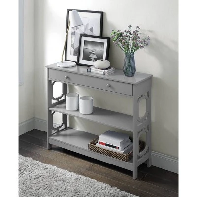 Omega 1 Drawer Console Table Gray - Breighton Home 8 Omega 1 Drawer Console Table Gray - Breighton Home - Image 6