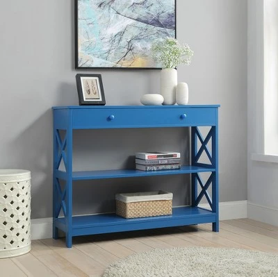 Oxford 1 Drawer Console Table Blue - Breighton Home 5 Oxford 1 Drawer Console Table Blue - Breighton Home - Image 3